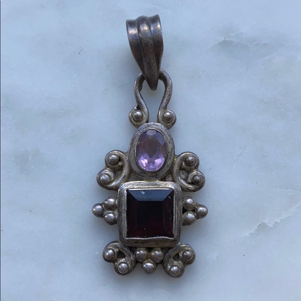 Sterling Silver .925 Pendant Spiritual Stone